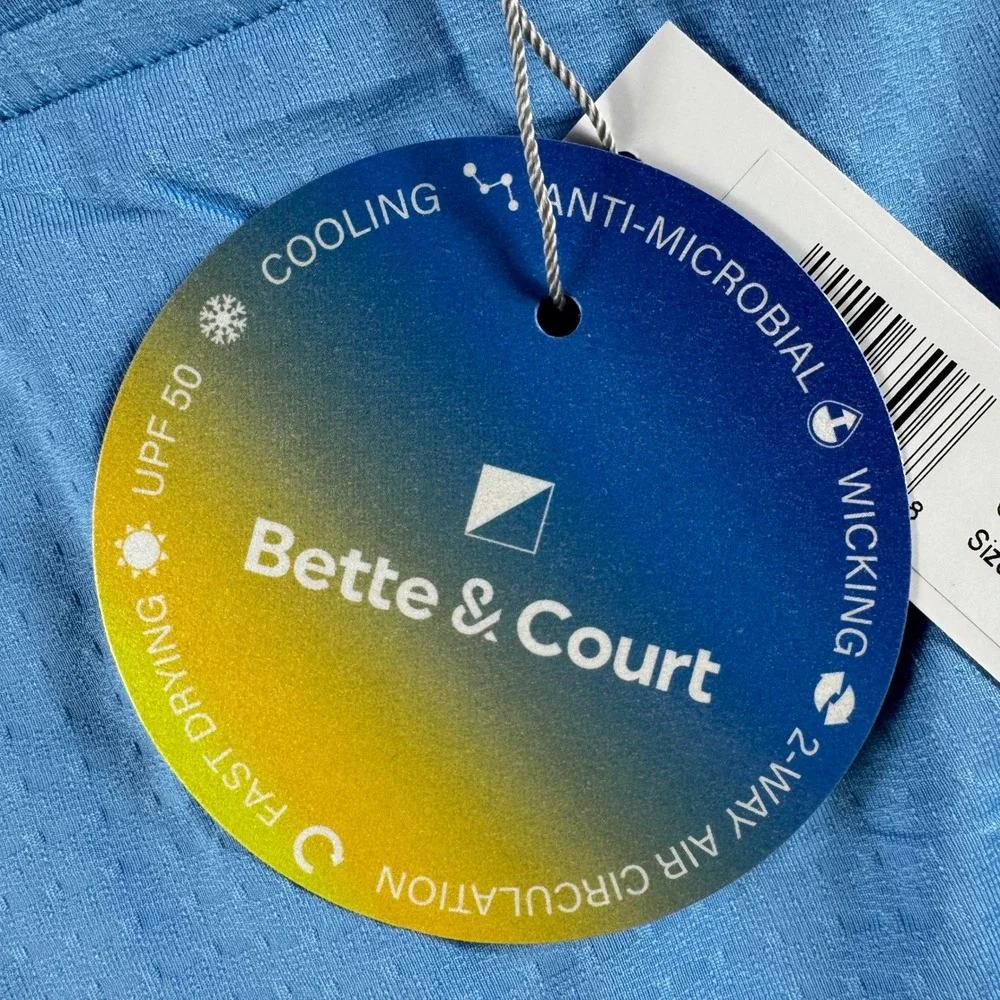 New Bette & Court Skort Women M Bay Blue Elements Cooling Golf Active UPF 50 NWT